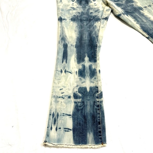 Psychedelic Crop Flare Jeans Size 27 4 - Picture 3 of 12